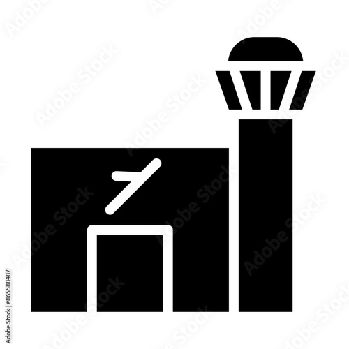 Airport Vector Glyph Icon design