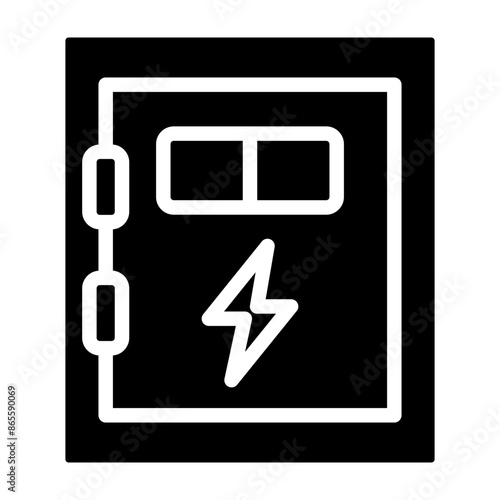 Fuse Box Vector Glyph Icon Design