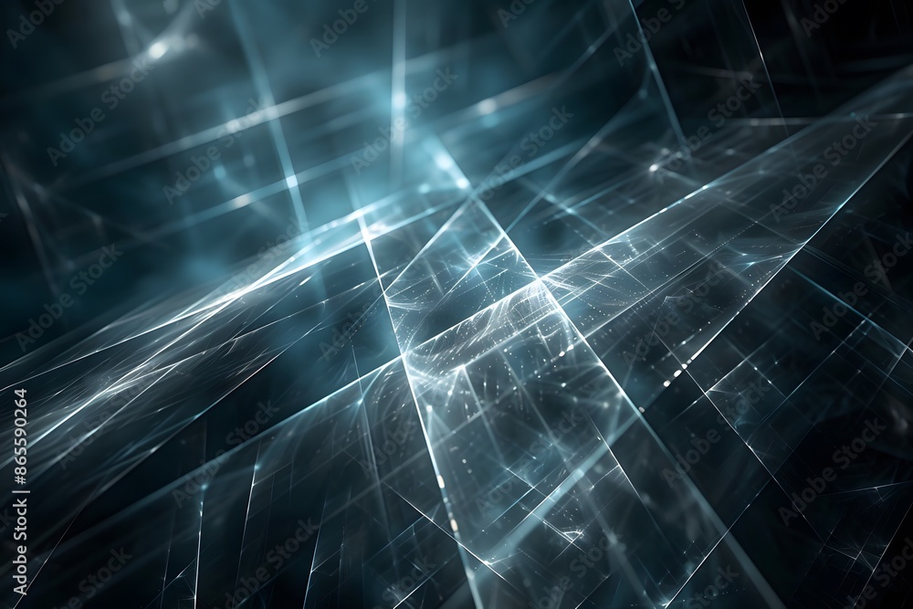 Abstract Geometric Light Beams Intersecting in a Futuristic Design Abstract Geometric Light Beams Intersecting in a Futuristic Design