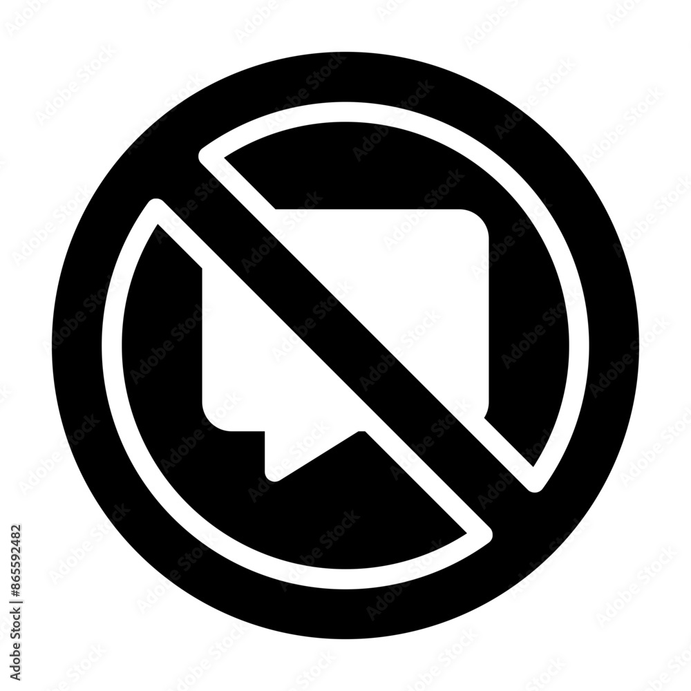 No Message Vector Glyph icon design No Message Vector Glyph icon design