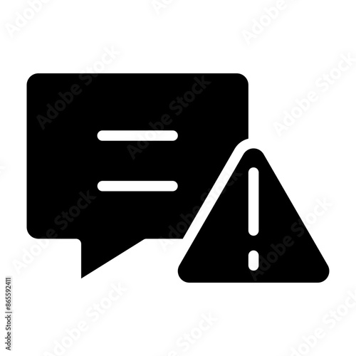 Error Message Vector Glyph icon design