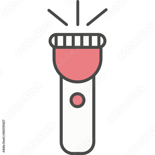 Pocket flashlight vector icon isolated
