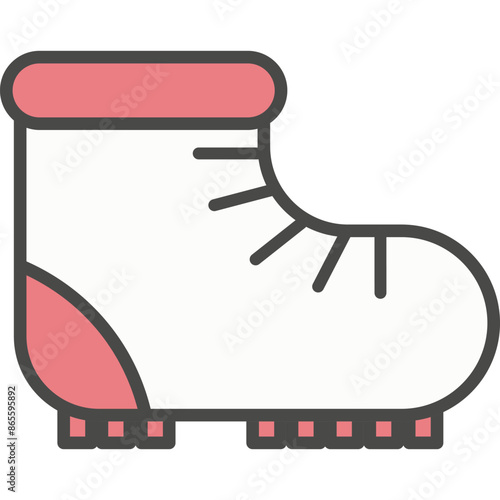 Hiking boots vector icon isolated