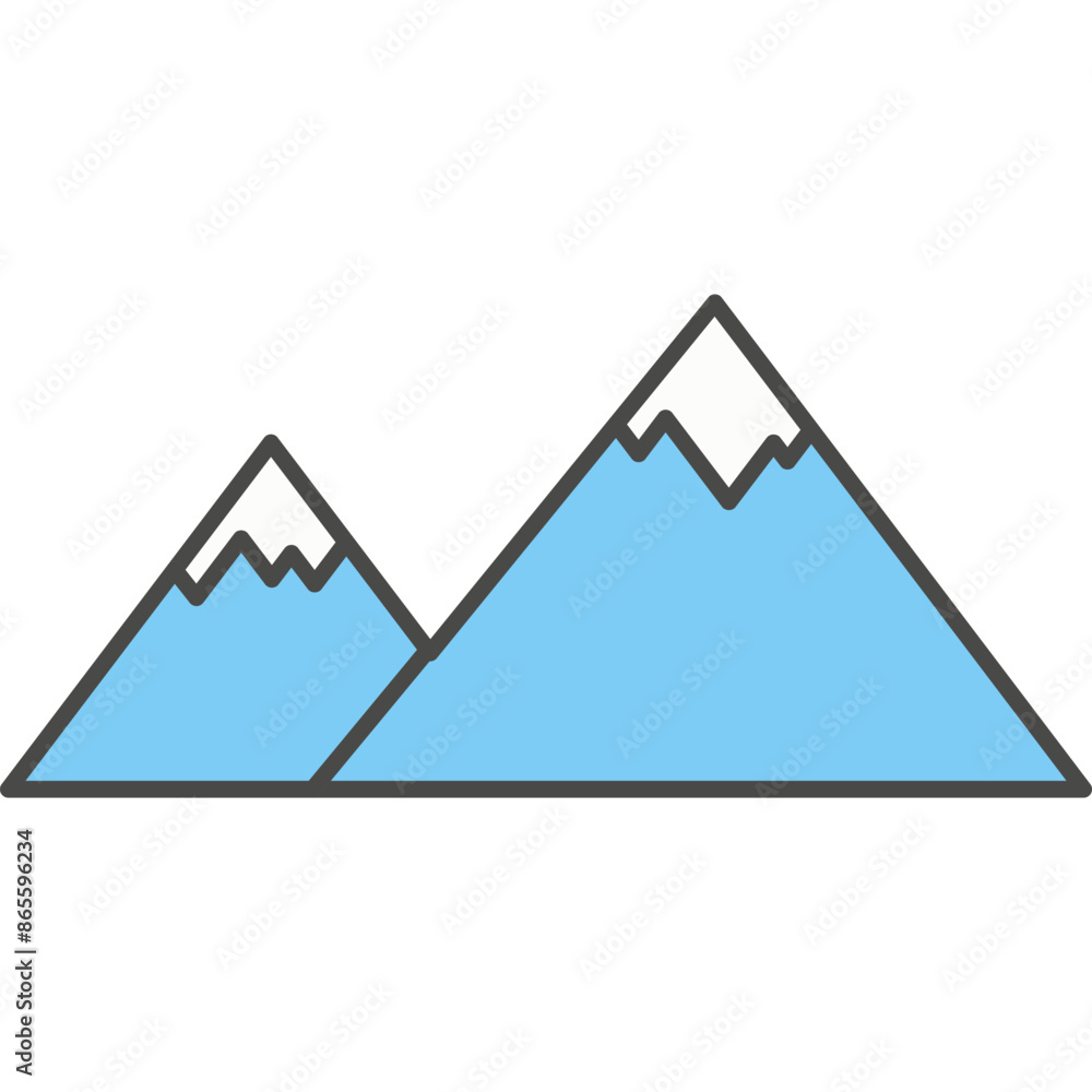Mountains range vector icon isolated Mountains range vector icon isolated