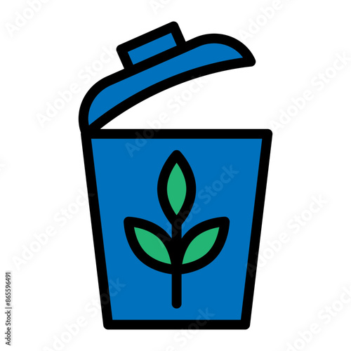 Plant Trash Vector Filled Icon Design