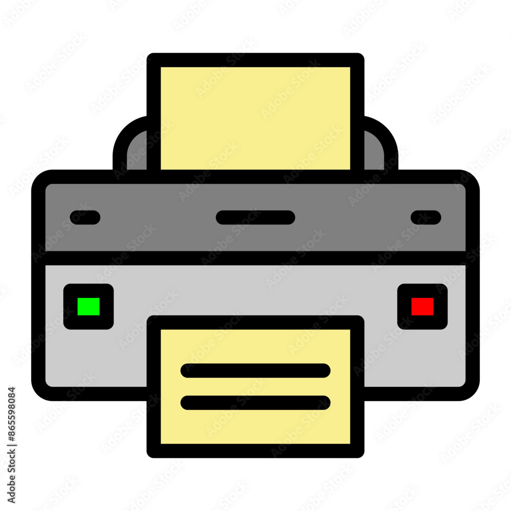 Printer Vector Filled Icon Design Printer Vector Filled Icon Design