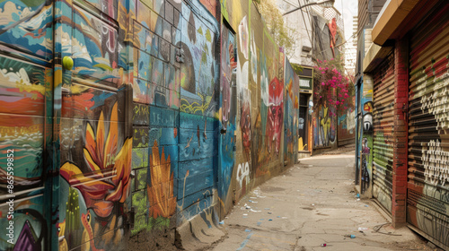 Street art in alley