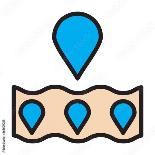 Moisturizing Techniques Vector Filled Icon Design