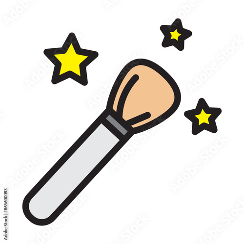 Makeup Application Techniques Vector Filled Icon Design