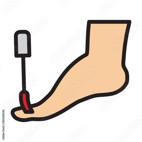 Pedicure Vector Filled Icon Design