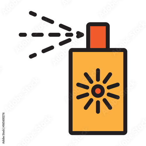 Sunless Tanning Vector Filled Icon Design