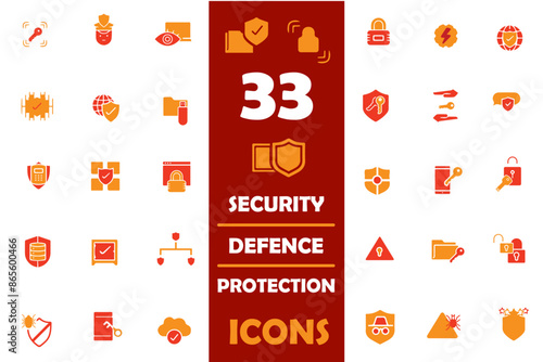 Security icon set. Cyber security collection. Secured payment, encryption, safety, insurance, data protection, detector, sensor, locked, password and cybersecurity icon. Computer and internet security