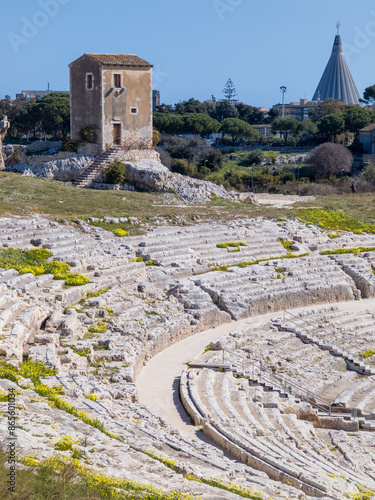 Greek amphitheater Syracuse in Sicily