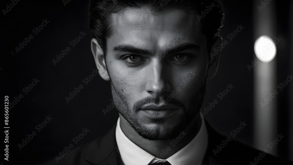 Fototapeta premium portrait of a model in suit
