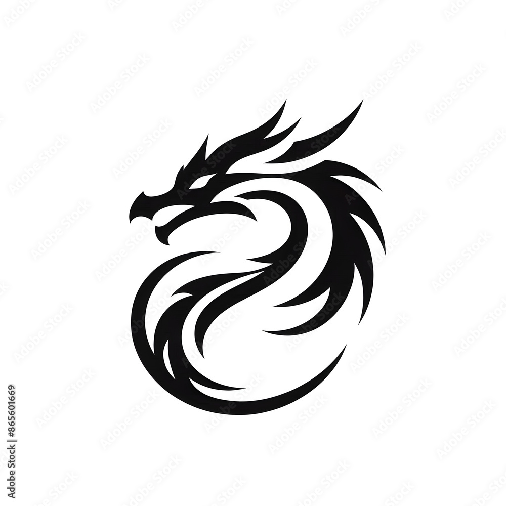 Dragon monotone logo Dragon monotone logo