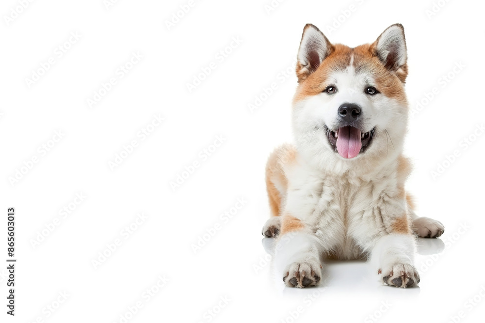 Dog Akita best friend of human. Generative AI Dog Akita best friend of human. Generative AI