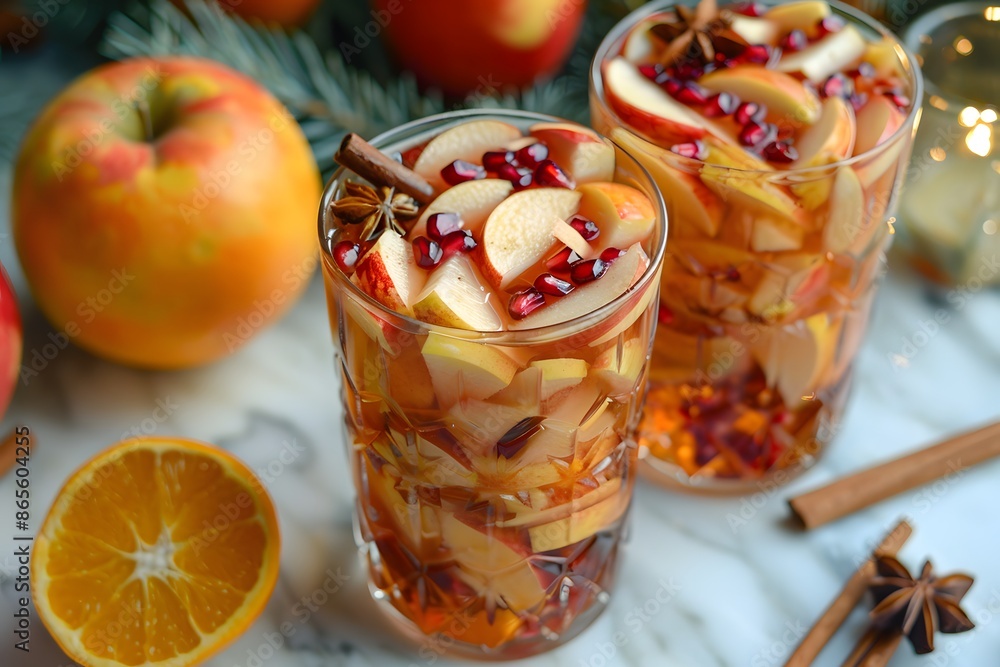 Refreshing Autumn Apple and Pomegranate Sangria with Cinnamon and Star Anise Refreshing Autumn Apple and Pomegranate Sangria with Cinnamon and Star Anise