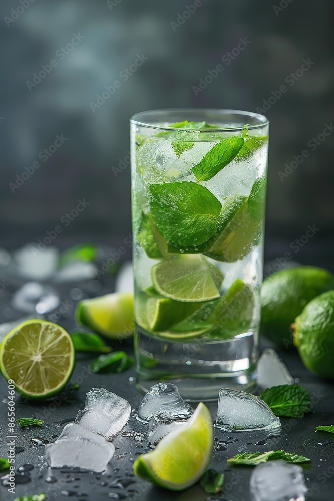 Refreshing Mojito Drink With Fresh Mint And Lime Refreshing Mojito Drink With Fresh Mint And Lime