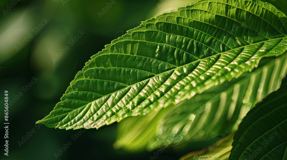 Green tropical plant close-up. Green tropical plant close-up.