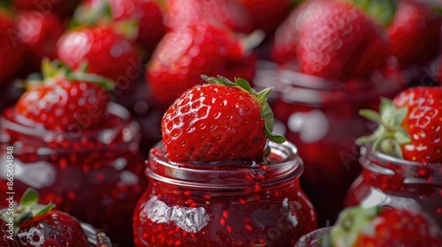 Begin with jam made from strawberries