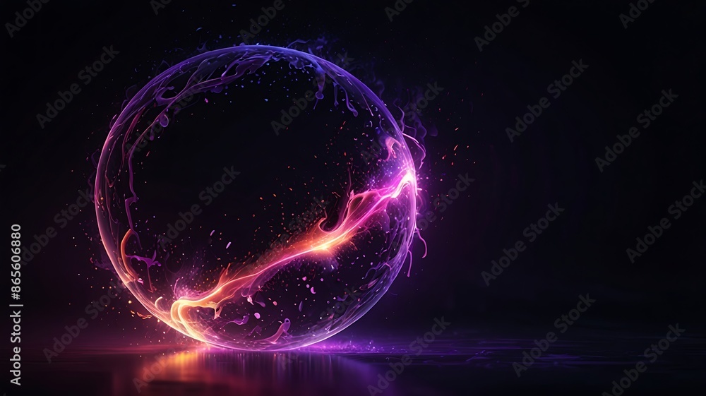 a digitally rendered sphere with intricate fractal patterns in purple and orange hues, set against a dark backdrop, creating a visually captivating design a digitally rendered sphere with intricate fractal patterns in purple and orange hues, set against a dark backdrop, creating a visually captivating design