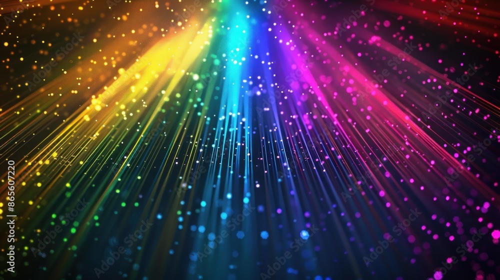 Fototapeta premium Abstract bright and colorful light show with a rainbow of colors background