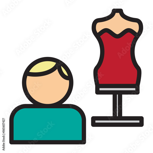 Fashion Designer Vector Filled Icon Design