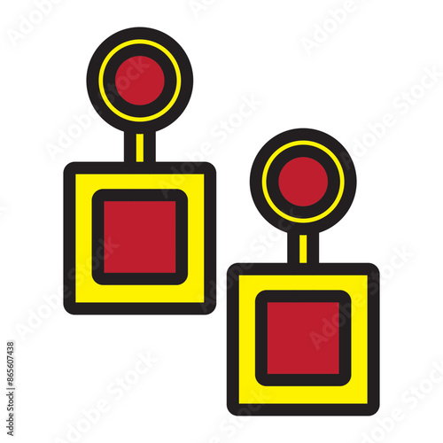 Ear Ring Vector Filled Icon Design