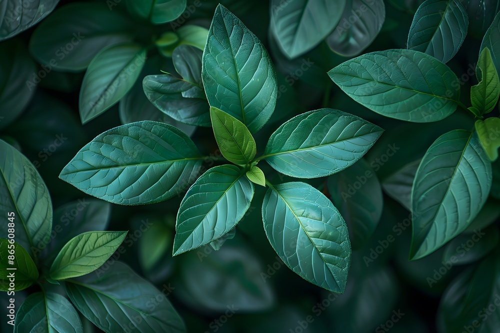 Lush Green Foliage Close-Up Lush Green Foliage Close-Up