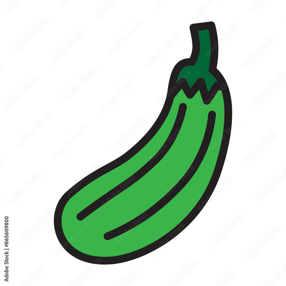 Zucchini Vector Filled Icon Design Zucchini Vector Filled Icon Design