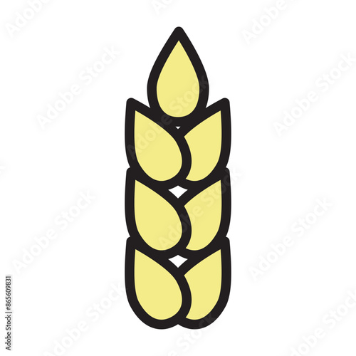 Oats Vector Filled Icon Design