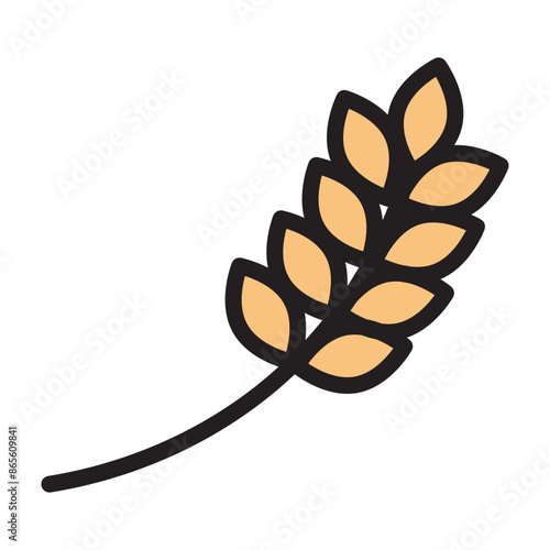 Wheat Vector Filled Icon Design