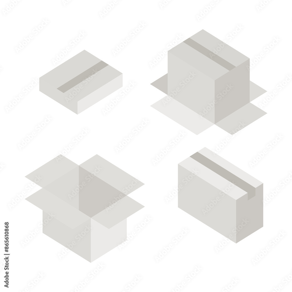Craft eco package, boxes mockup, brown square carton parcel containers, packaging box isolated on transparent background. Craft eco package, boxes mockup, brown square carton parcel containers, packaging box isolated on transparent background.