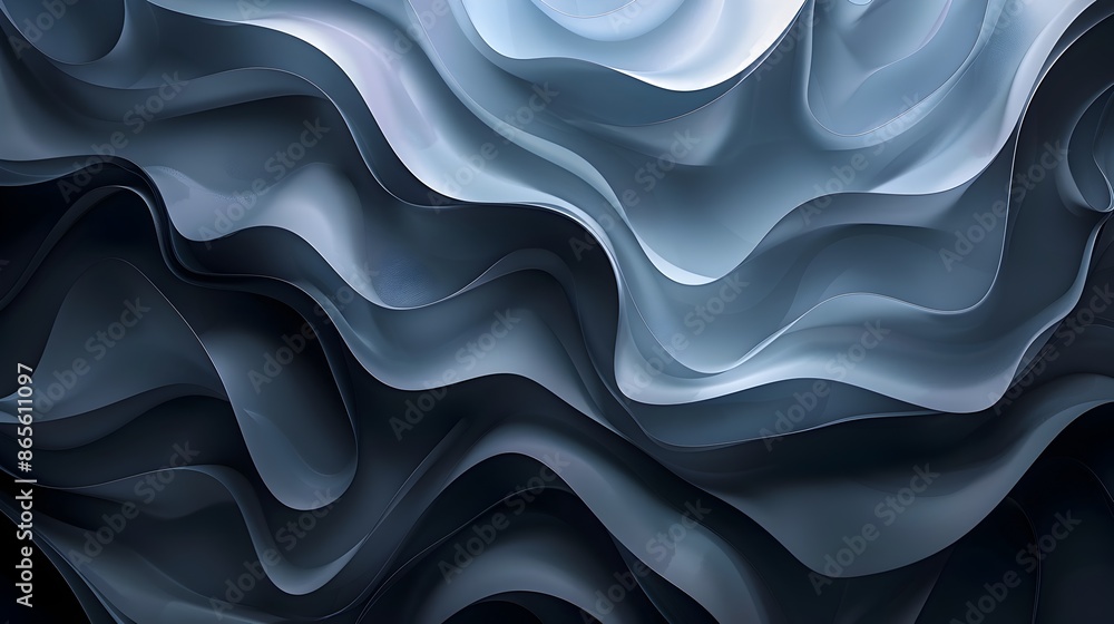 Obraz premium Mesmerizing Organic Shapes in Gradient Monochrome Backdrop