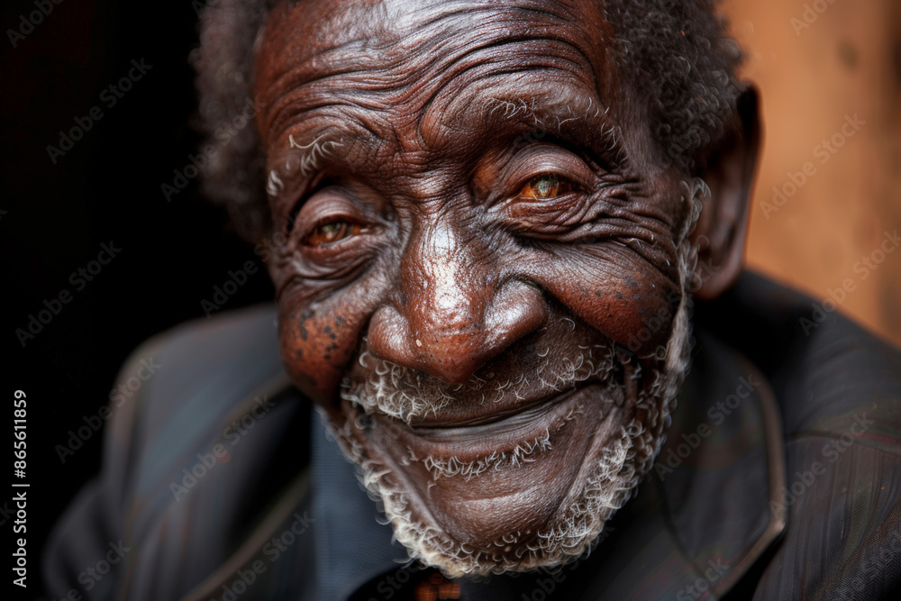 Head and shoulders portrait of a senior man of African descent, studio photo, dark background Head and shoulders portrait of a senior man of African descent, studio photo, dark background
