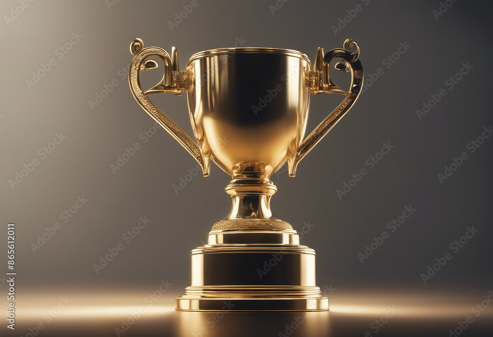 Golden trophy isolated on transparent background Golden trophy isolated on transparent background