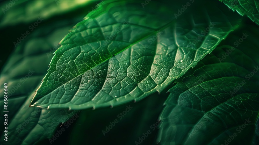 Green tropical plant close-up. Green tropical plant close-up.