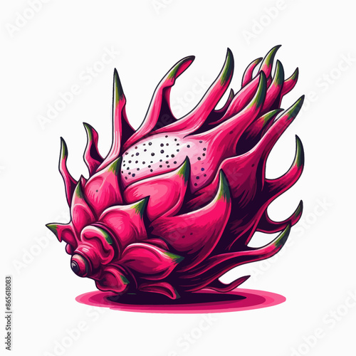 dragon fruit on a white background