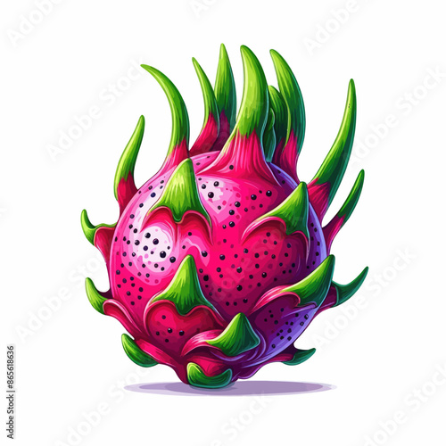 dragon fruit on a white background