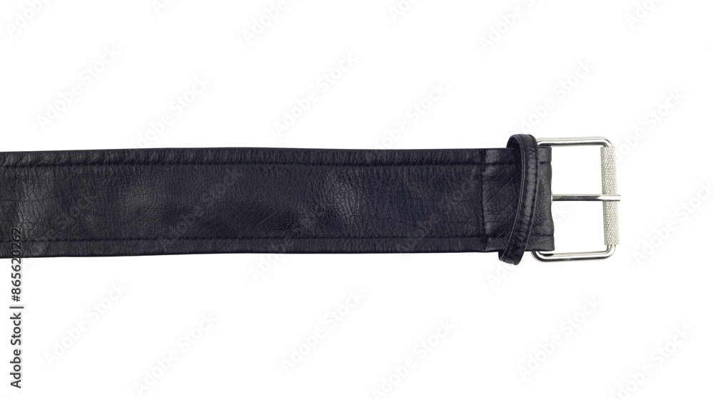 black leather belt isolated from background black leather belt isolated from background