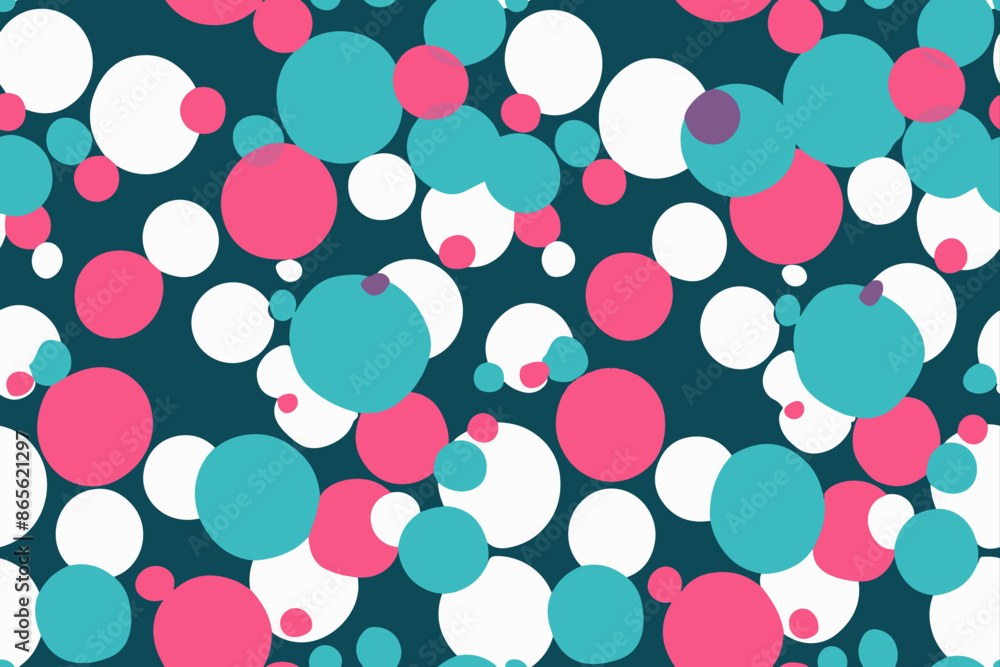 Bubbles circles seamless pattern. Color cartoon isolated textile print pattern. Vector illustration on background Bubbles circles seamless pattern. Color cartoon isolated textile print pattern. Vector illustration on background