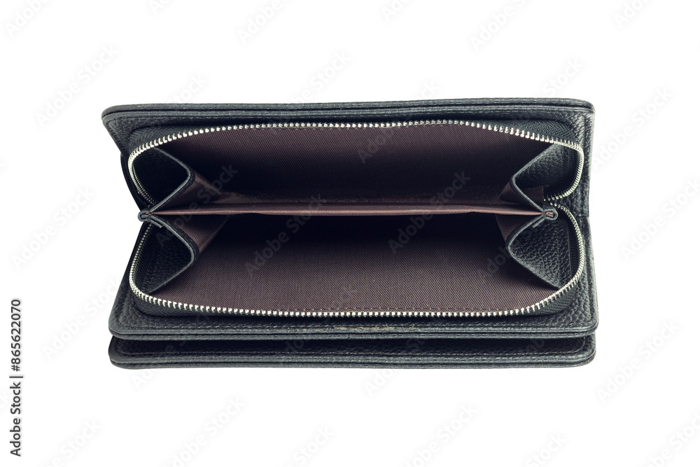 wallet with strap on hand, isolated from background wallet with strap on hand, isolated from background