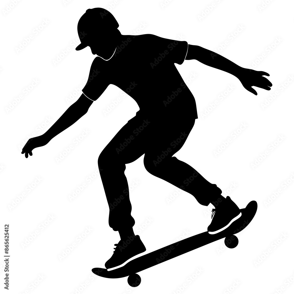 Skateboarder vector silhouette Skateboarder vector silhouette