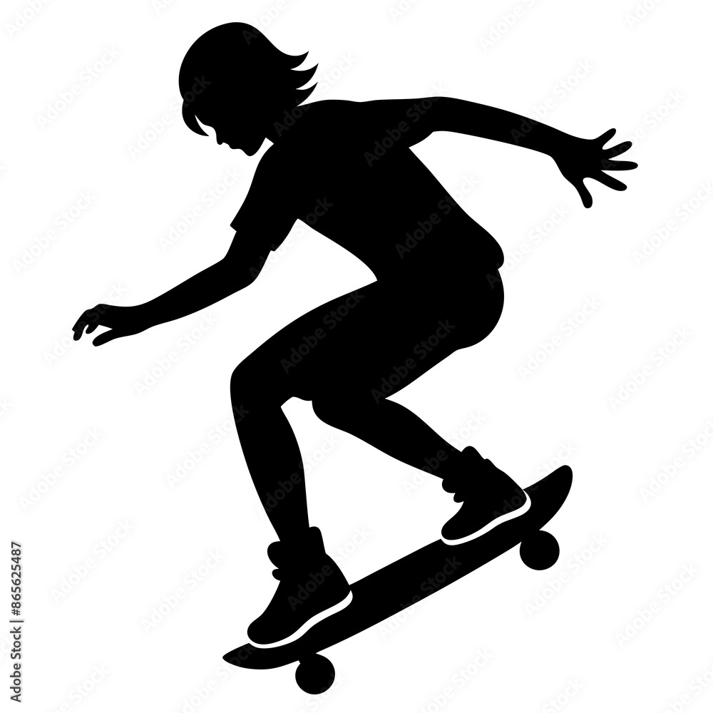 Skateboarder vector silhouette Skateboarder vector silhouette