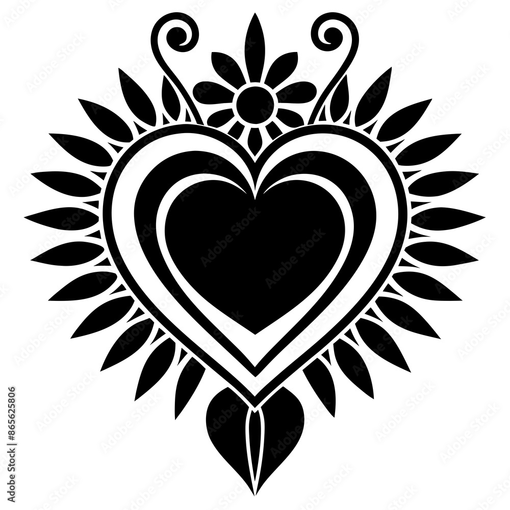 love ornament vector silhouette love ornament vector silhouette