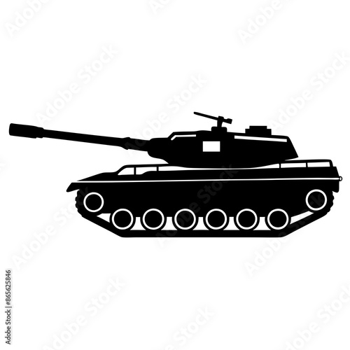 Tank vector silhouette 