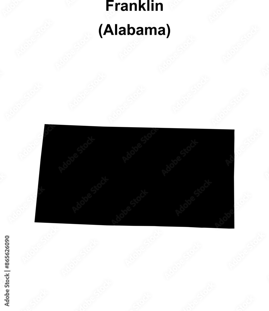 Franklin County (Alabama) blank outline map Franklin County (Alabama) blank outline map
