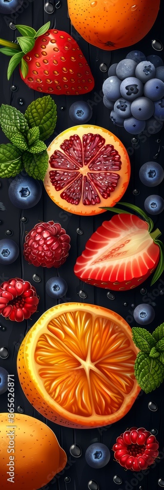 Abstract Fruit Background Abstract Fruit Background