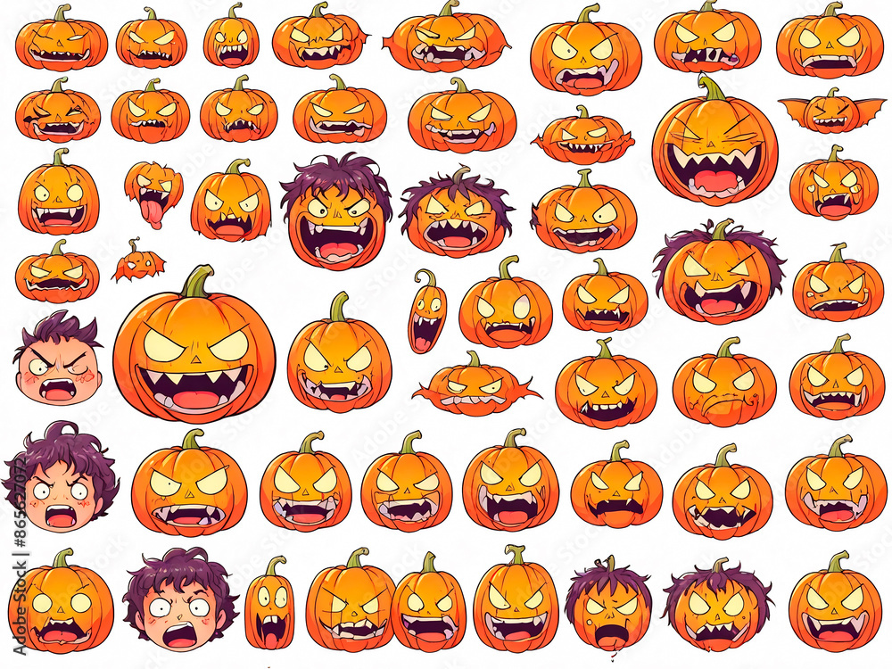 halloween pumpkin set halloween pumpkin set