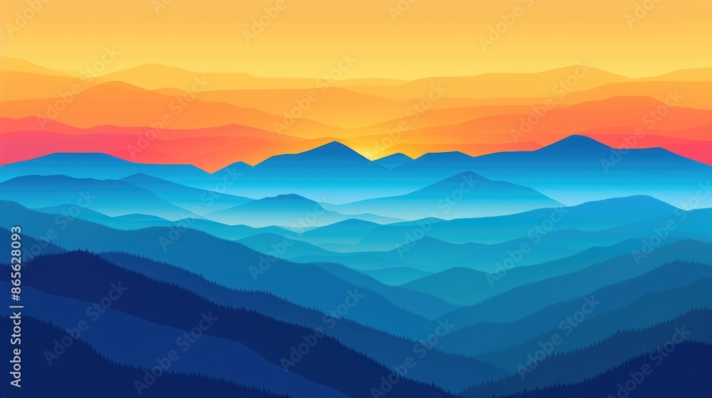 Tranquil Summer Evening Mountains Tranquil Summer Evening Mountains